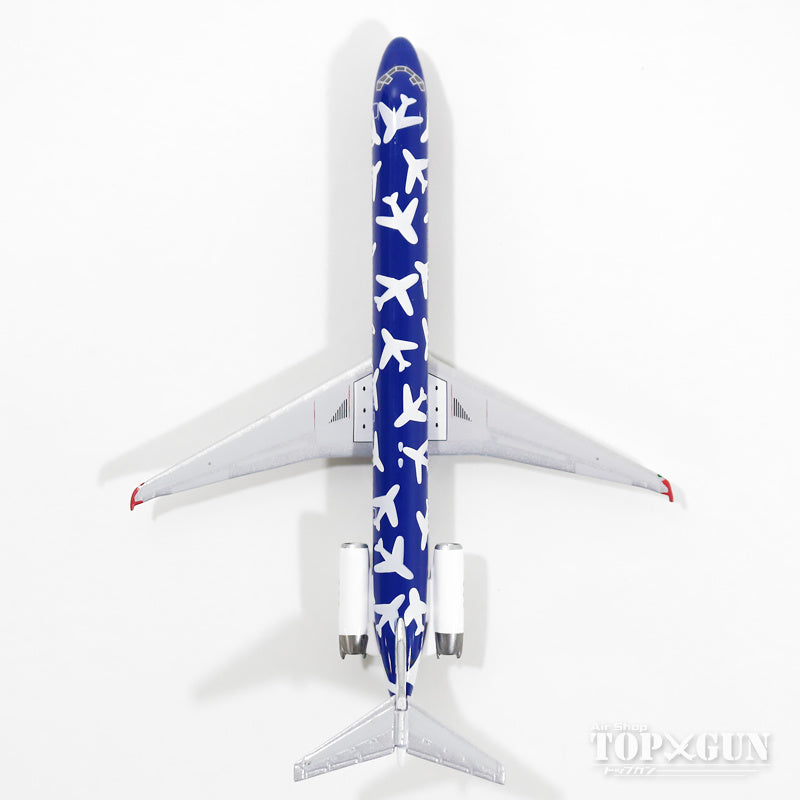 MD-82 SAS Scandinavian Airlines special livery blue 1990s LN-RMD "FENGE Viking" 1/400 [11097]