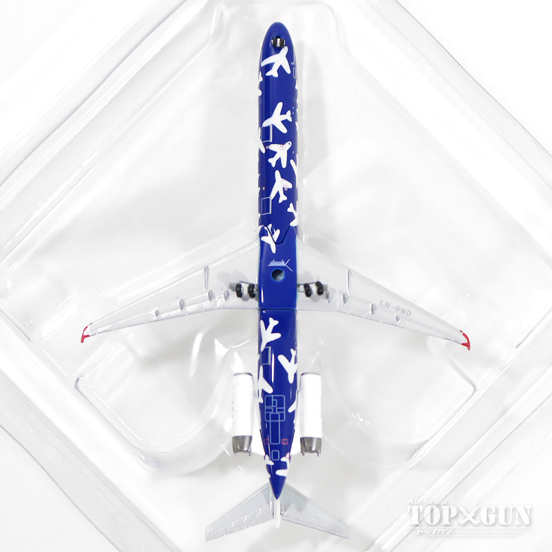 MD-82 SAS Scandinavian Airlines special livery blue 1990s LN-RMD "FENGE Viking" 1/400 [11097]