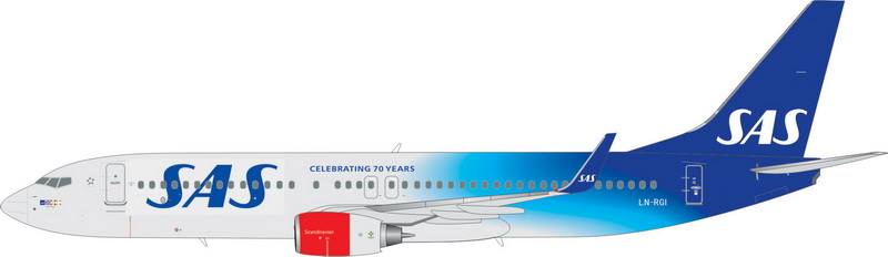 737-800w SAS Scandinavian Airlines special livery "70th anniversary of founding" 2016 LN-RGI 1/400 [11345]