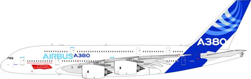 A380 Airbus House Color 10th Airshow China F-WWOW 1/400 [11364]