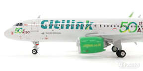 A320neo シティリンク（インドネシア） 特別塗装 「保有50機目」 PK-GTF 1/400 [11427]