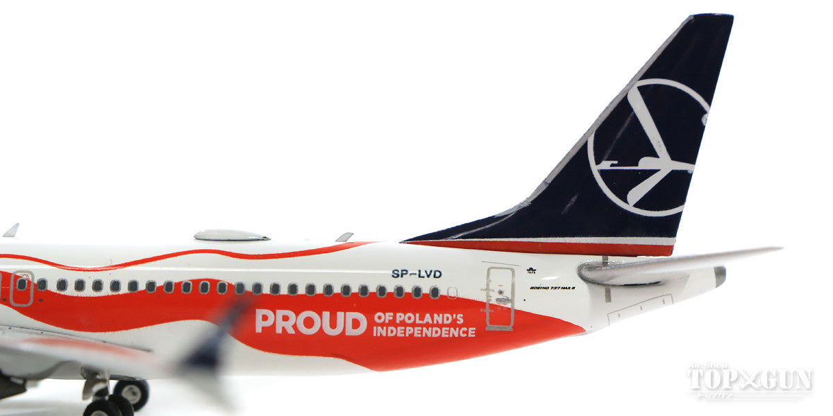 737 MAX8 LOTポーランド航空 特別塗装 「独立100周年／Proud of Independence」 18年 SP-LVD 1/400 [11487]