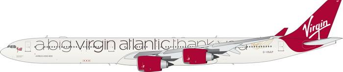 A340-600 ヴァージン・アトランティック航空 特別塗装 「A big thank you」 18年 G-VNAP 1/200 ※金属製 [20180]