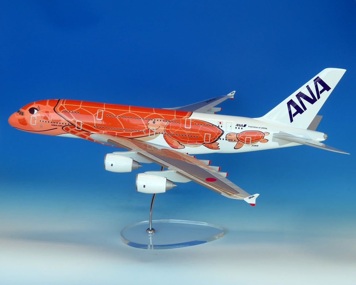 [Pre-order item] A380 ANA All Nippon Airways FLYING HONU Sunset Orange (without gear) JA383A 1/100 *Made of resin [4961506000962]