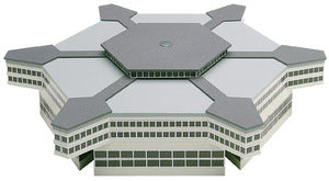 Airport diorama building assembly kit pack 4 hexagonal departure hall 1/500 [519663]