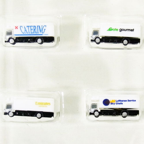 Airport diorama accessories: In-flight meal delivery car (catering car) set of 4, 1/500 scale, made of plastic [520577]