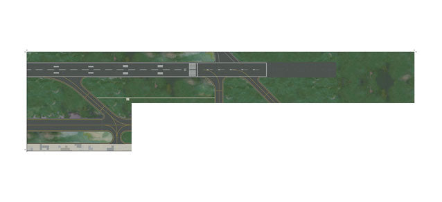 空港ジオラママット(No.3) 誘導路・滑走路 ※空港マット（520430・520614）拡張用 1/500 [520676]