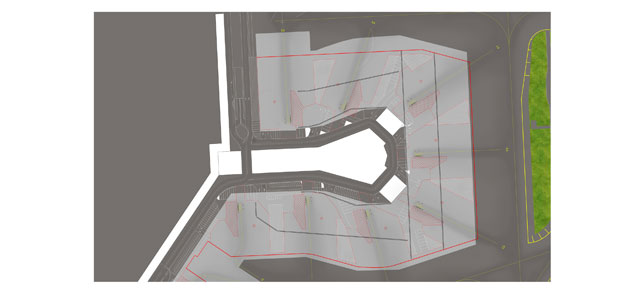 Airport diorama mat for F block of Schiphol Airport, Netherlands (compatible with 524193) 1/500 [524209]