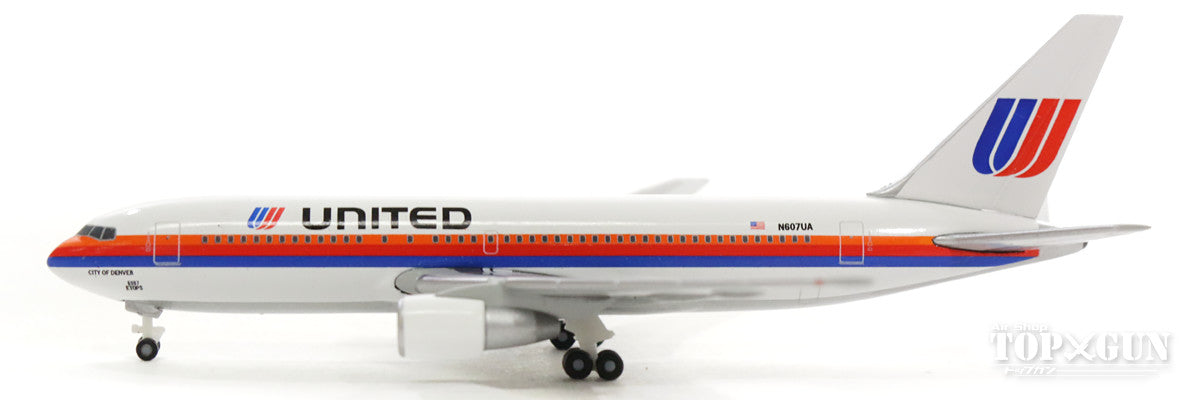 767-200 United Airlines 1990s "Seoul Bus" livery, large logo N607UA 1/500 [530187]