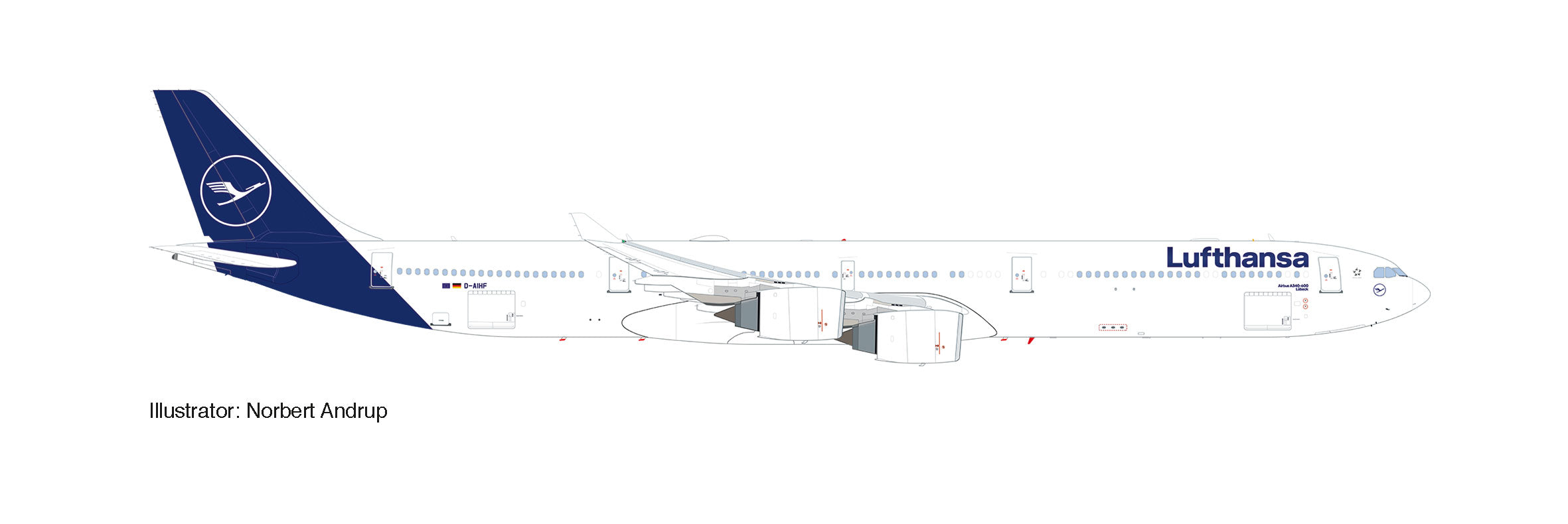 A340-600 Lufthansa D-AIHF "Lübeck" 1/500 [534192]