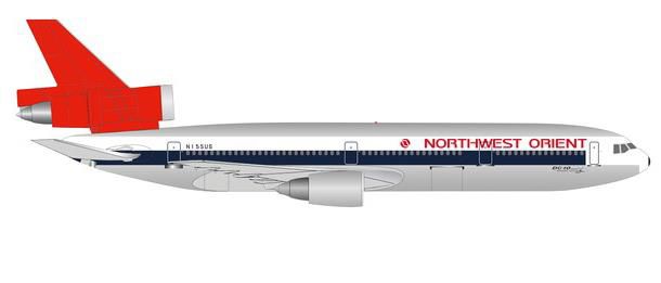 DC-10-40 ノースウエスト オリエント航空 「DC-10 50th」 N155US 1/500 [534369]