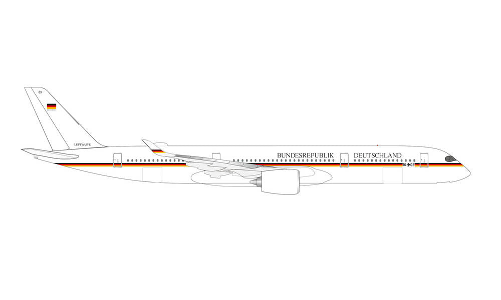 A350-900 ドイツ空軍 政府専用機 10+03 1/500 [534468]