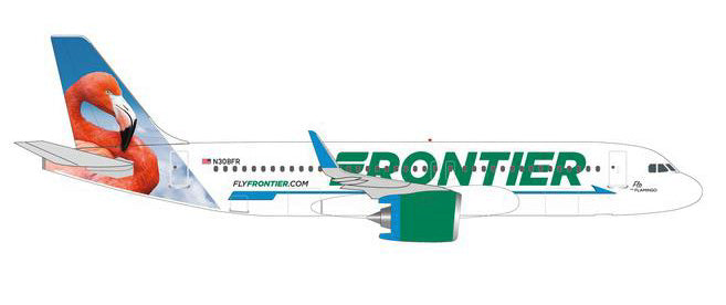 A320neo Frontier Airlines "Flo the Flamingo" N308FR 1/500 [534697]