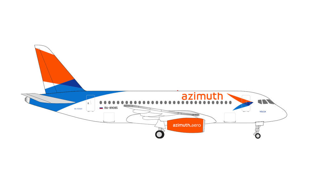 Sukhoi Superjet 100 Azimuth Airlines RA-89085 "Volga" 1/500 [534796]