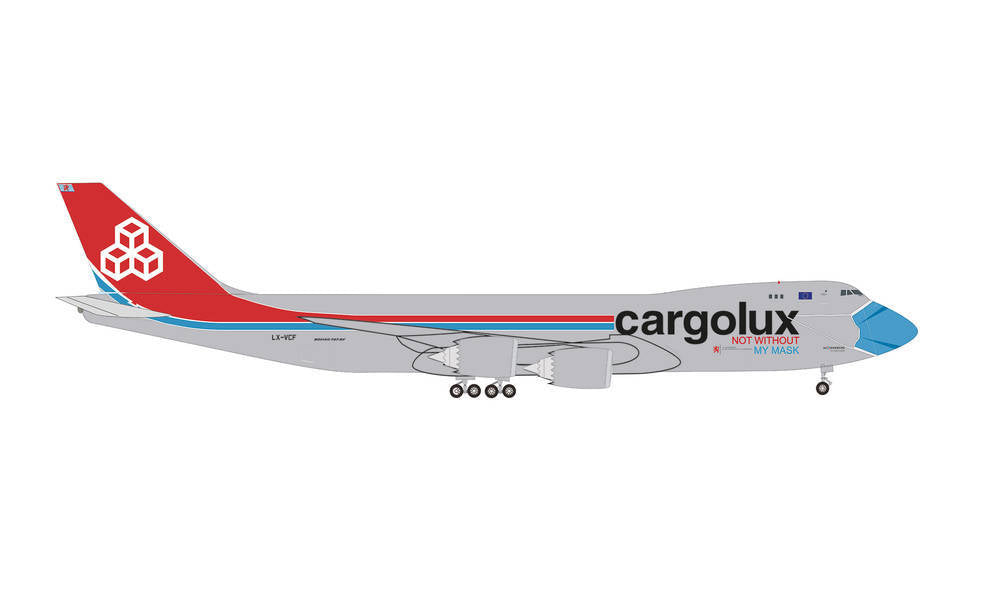 747-8F Cargolux LX-VCF "Not Without My Mask" 1/500 [534895]