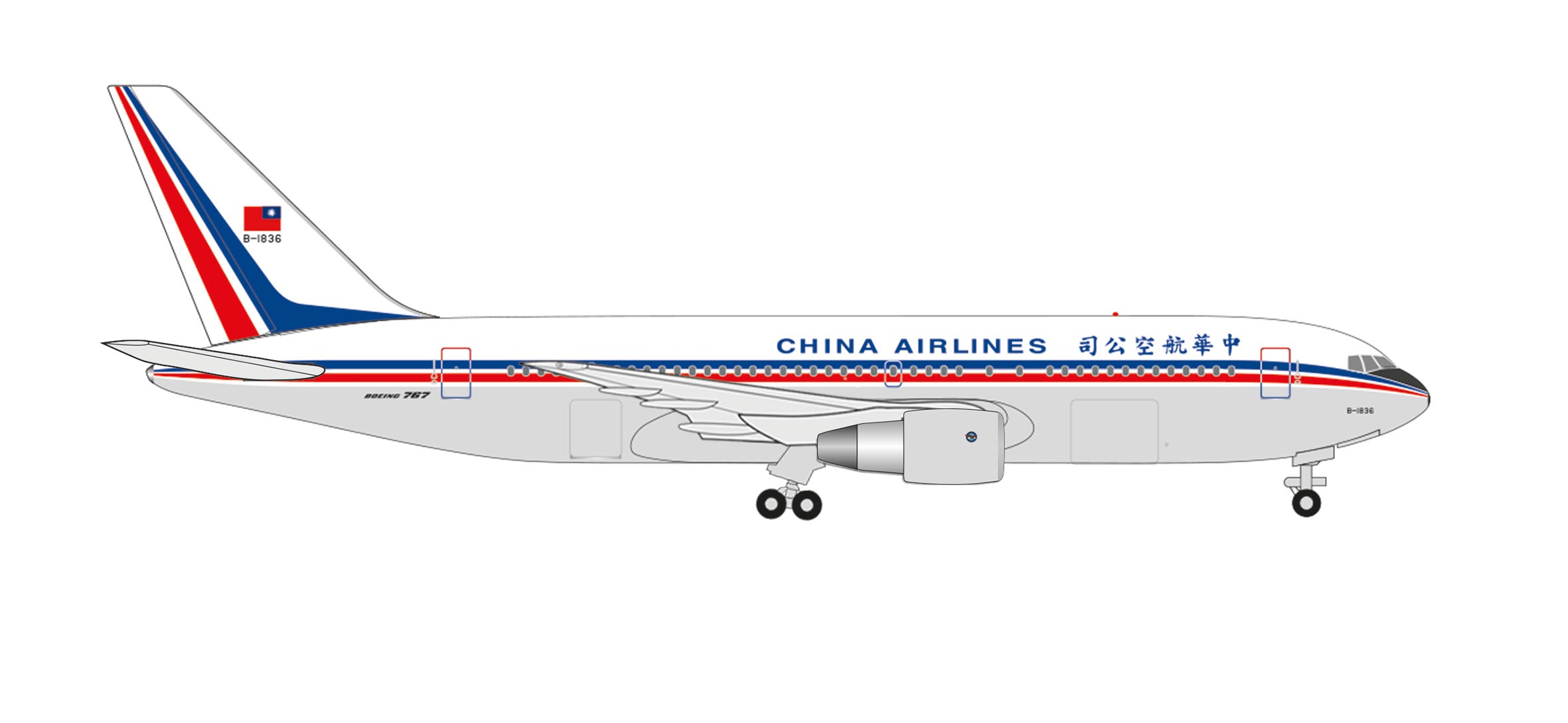 [Pre-order item] 767-200 China Airlines 1980s B-1836 1/500 [536455]