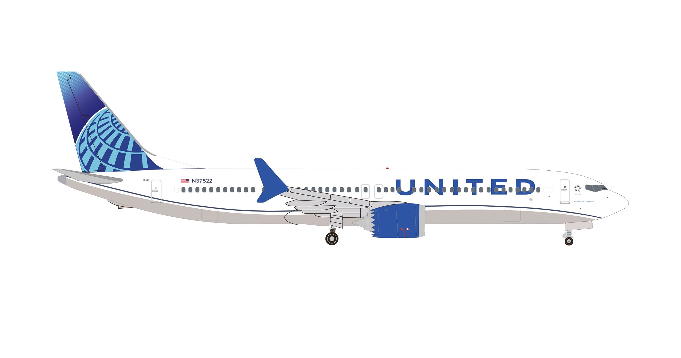 [Pre-order item] 737 MAX 9 United Airlines N37522 1/500 [536691]