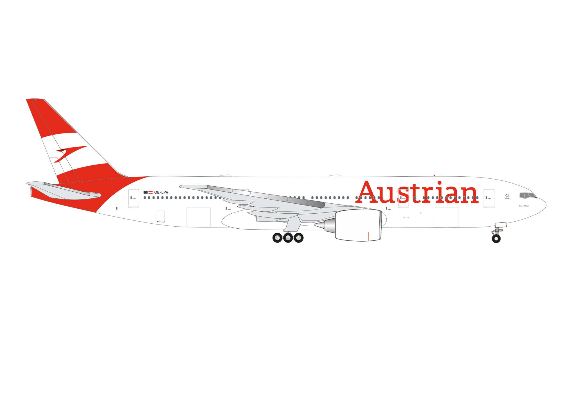 herpa wings 1/500 (ダイキャスト製) 777-200 オーストリア航空