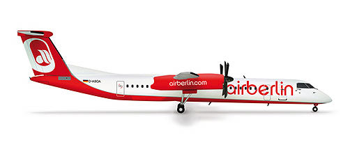 Dash8-Q400 Air Berlin (Germany) D-ABQA 1/200 *New mold, metal, rubber tires [552721]