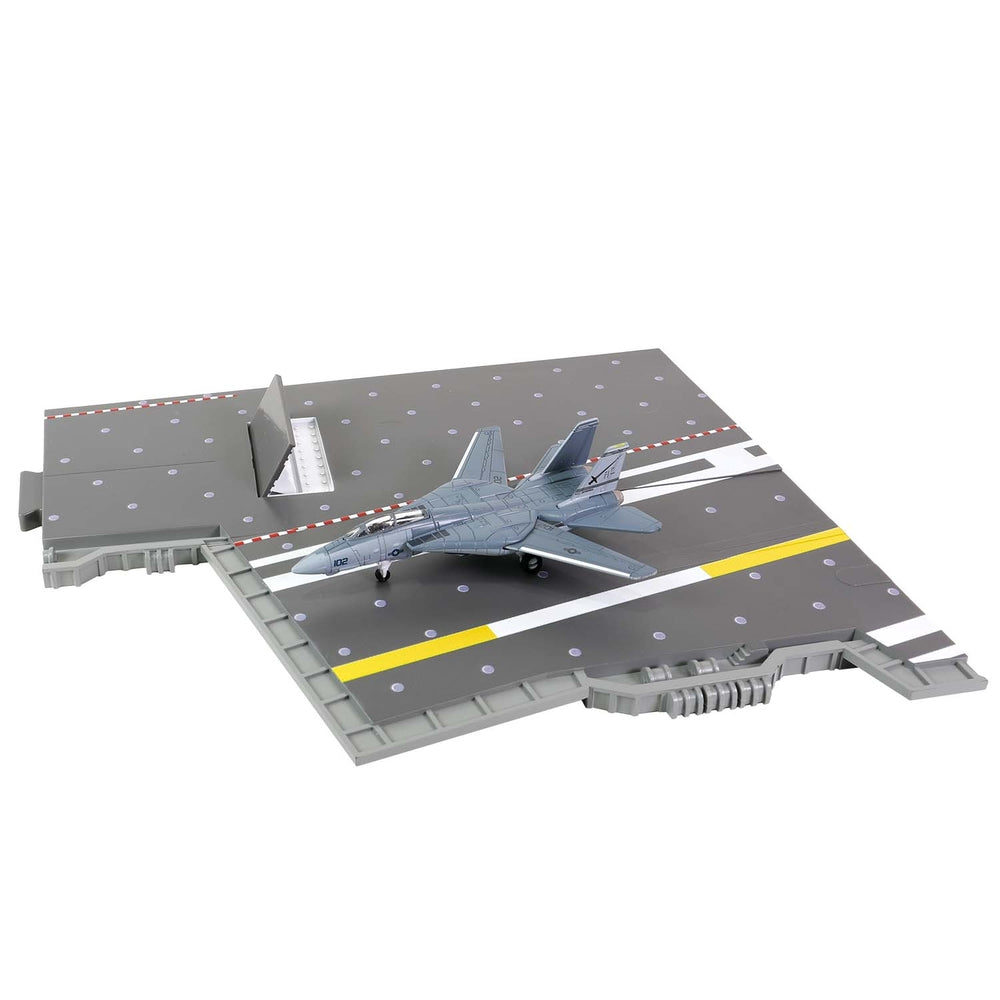 The Flight Deck Series US Navy CVN-65 Aircraft Carrier Enterprise Section D (with F-14A 32nd Fighter Squadron "Swordsmen") 1/200 [55504]