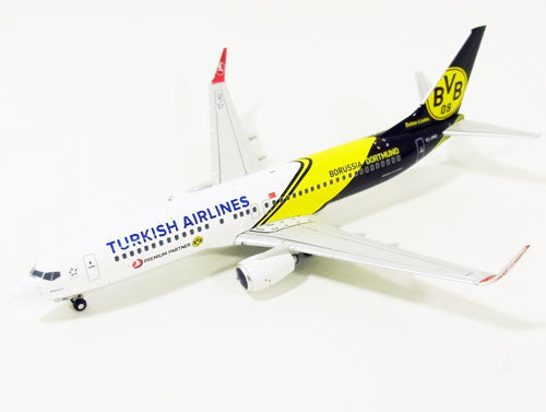 737-800w ターキッシュ・エアラインズ（トルコ航空）特別塗装 「BVB 09ボルシ ア・ドルトムント」TC-JHU 1/200 ※プラ製 [556477]