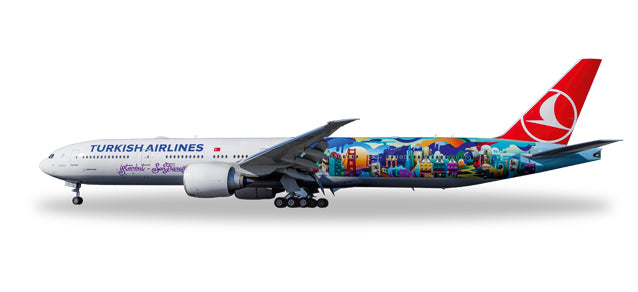 777-300ER ターキッシュ・エアラインズ（トルコ航空） 特別塗装 「イスタンブール／サンフランシスコ」 TC-JJU 1/200 ※プラ製 [557337]