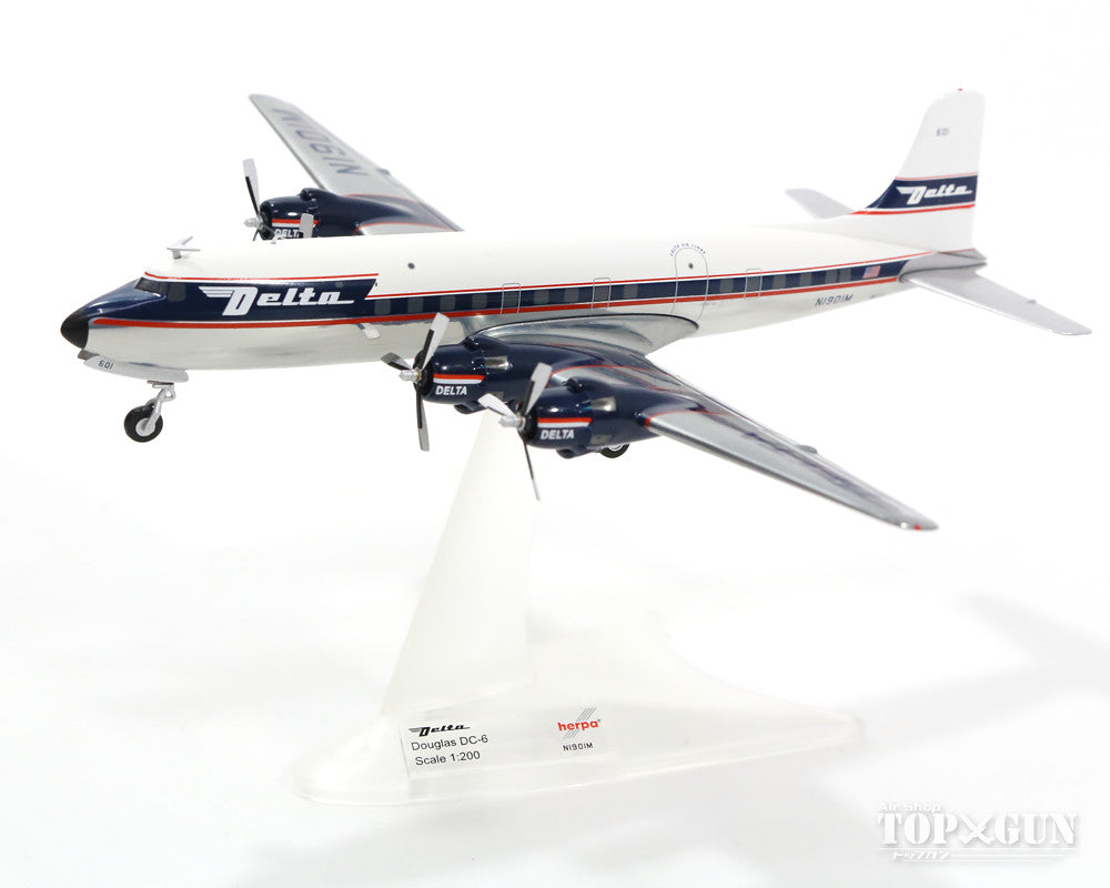 DC-6 Delta Airlines 1950s N1901M 1/200 *Made of metal [557382]