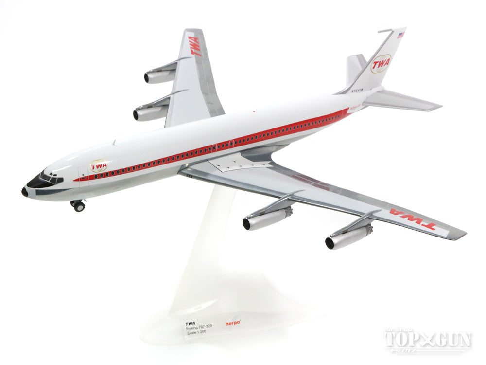 707-300 TWA Trans World Airlines 1960s N764TW 1/200 *Made of metal [557740]