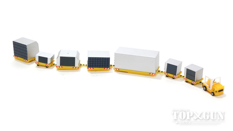 Airport diorama accessories Cargo containers and trailers (8-car set) 1/200 *Plastic [557825]