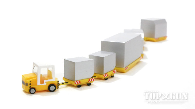 Airport diorama accessories Cargo containers and trailers (8-car set) 1/200 *Plastic [557825]