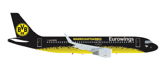 A320SL ユーロウイングス 特別塗装 「ボルシア・ドルトムント／Mannschaftsairbus」 D-AIZR 1/200 ※プラ製 [558167]