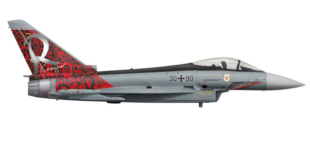 Eurofighter EF-2000 Typhoon German Air Force 71st Tactical Air Wing "Richthofen" Special Paint "Reorganization Commemoration" 2016 30+90 1/200 [558198]