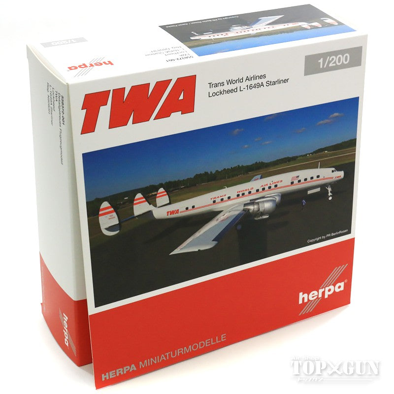 L-1649A TWAトランスワールド航空 50年代 N8083H （保存機） 1/200 ※金属製 [558372-001]