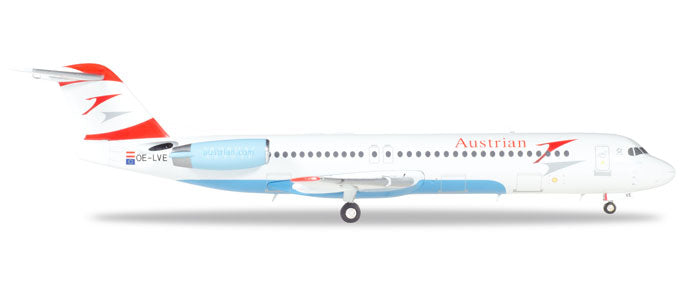 Fokker 100 Austrian Airlines retired in 2017 OE-LVE "Zagreb" 1/200 *Made of metal [559027]