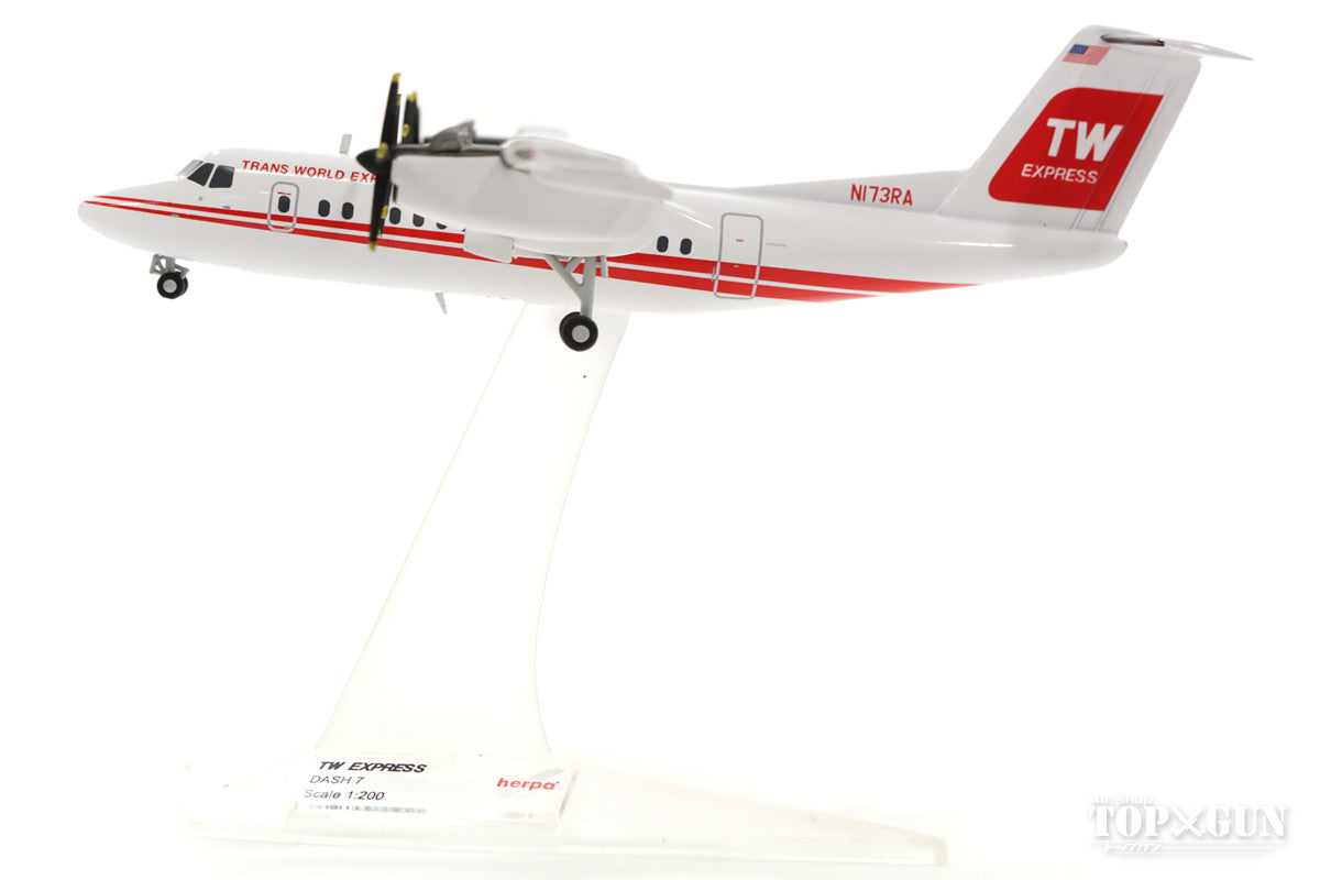 DHC-7-102 TWA Transworld Express "Dash 7" 1990s N173RA 1/200 *Made of metal [559041]