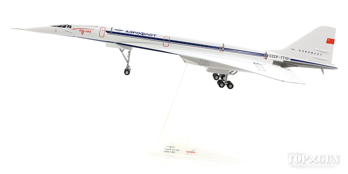 Tu-144S Tupolev Design Bureau Pre-production test aircraft Aeroflot paint CCCP-77101 1/200 *Made of metal [559126]