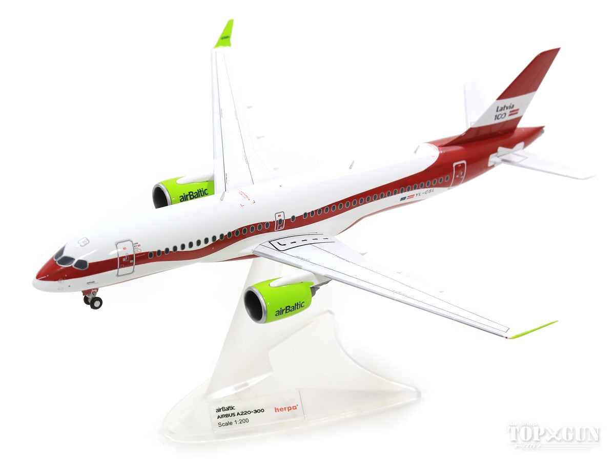 Herpa Wings A220-300 エアバルティック YL-CSL ラトビア建国100