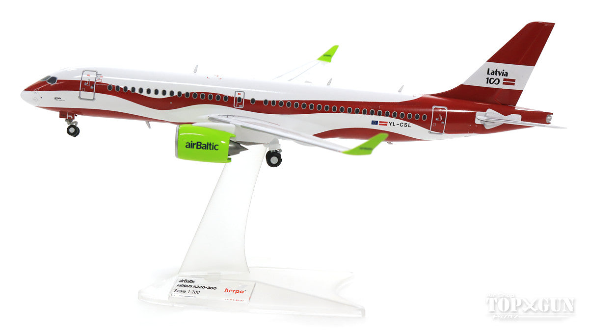 A220-300 AirBaltic YL-CSL Latvian 100th Anniversary Painted 1/200 [559690]