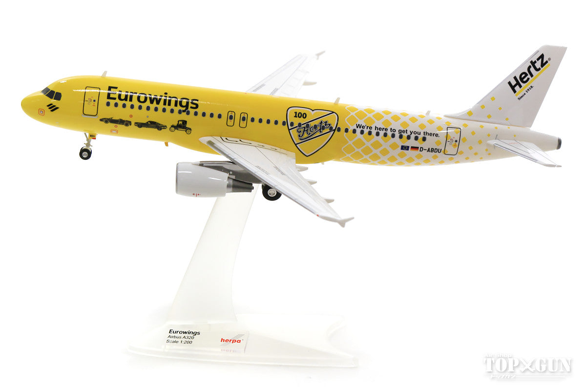 A320 Eurowings special paint "Hertz 100th Anniversary of Rent-A-Car / Hertz 100 Jahre" 2018 D-ABDU 1/200 *Plastic [559904]