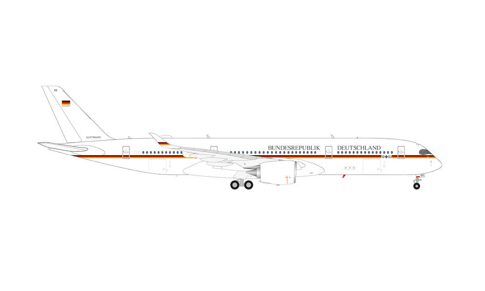 A350-900 German Air Force "Luftwaffe" 10+03 1/200 *Plastic [570374]