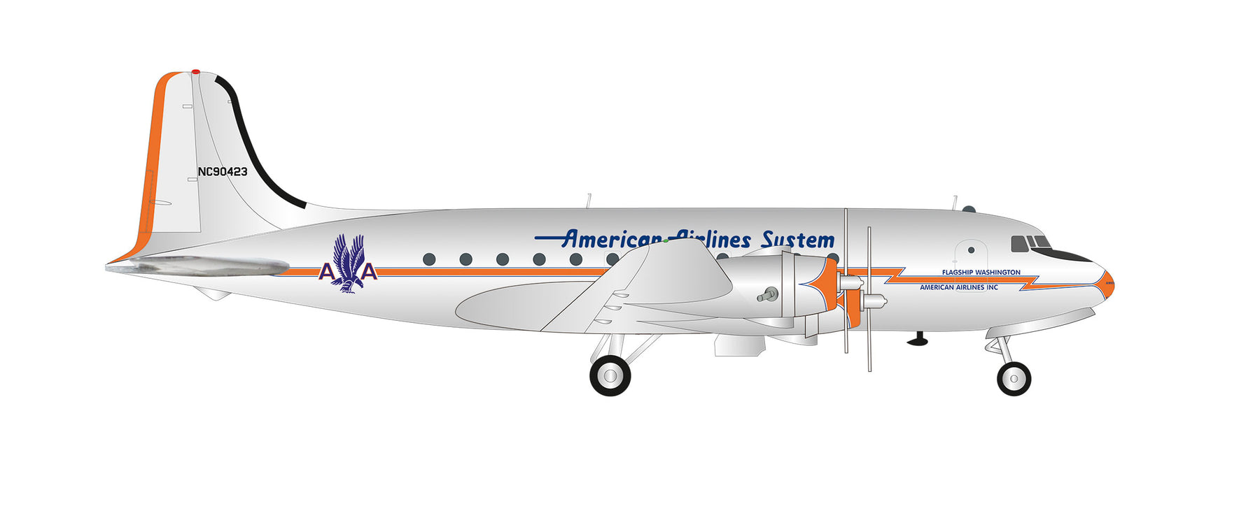 DC-4 アメリカン航空 NC90423「Flagship Washington」 1/200 ※金属製 [570862]