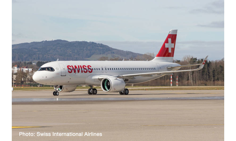 A320neo スイスインターナショナル航空 「Engelberg」 HB-JDA 1/200  ※プラ製 [570947]
