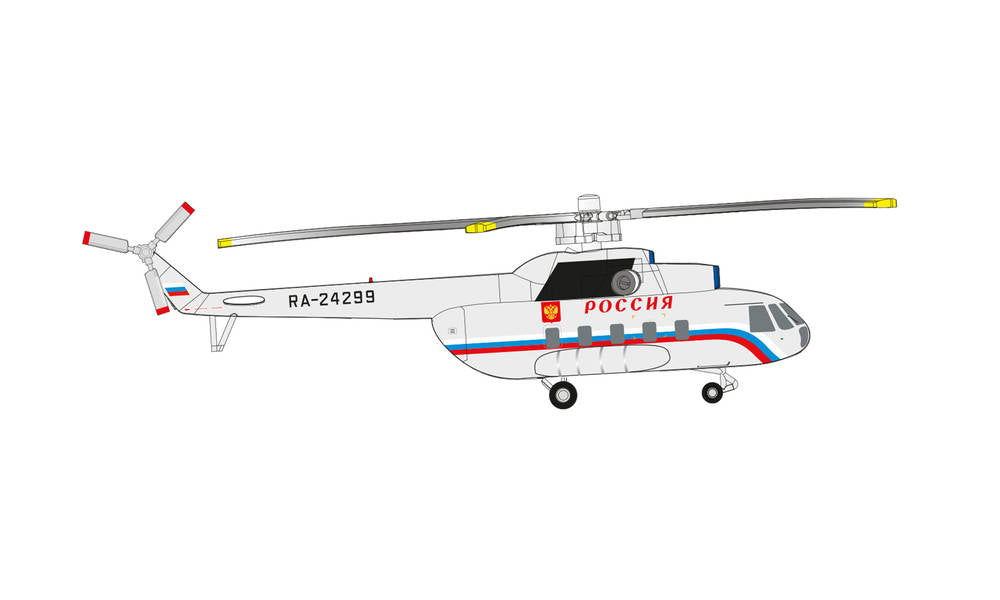 Mi-8P Russian Air Force Special Squadron RA-24299 1/200 *Made of metal [571227]