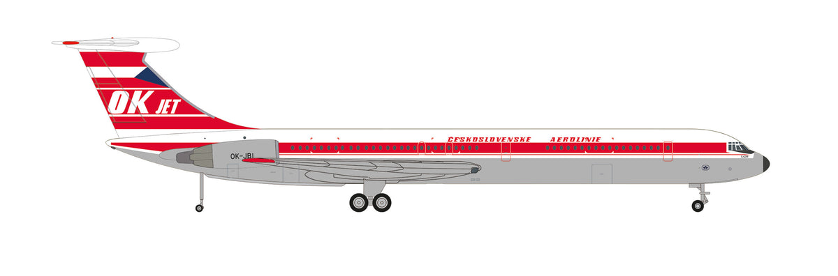 【予約商品】IL-62M CSAチェコスロバキア航空 1970-1980年代 OK-JBI 「プルゼニ」 1/200 [572316]