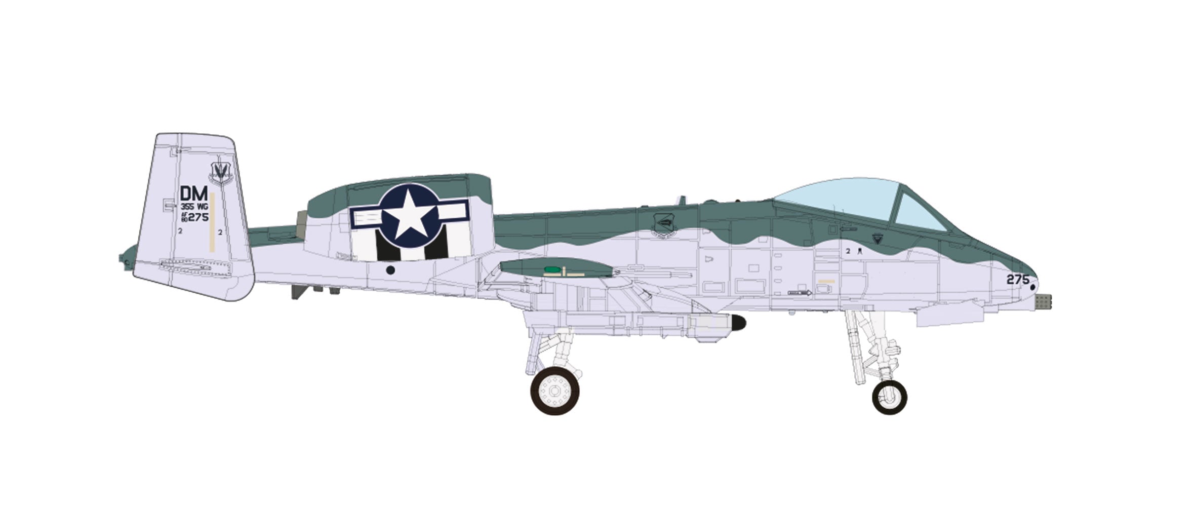 [Pre-order item] A-10C United States Air Force 355th Fighter Wing 354th Fighter Squadron Special Paint "A-10 Demo Team" Davis-Monthan Air Base #80-0275/DM 1/200 [572323]