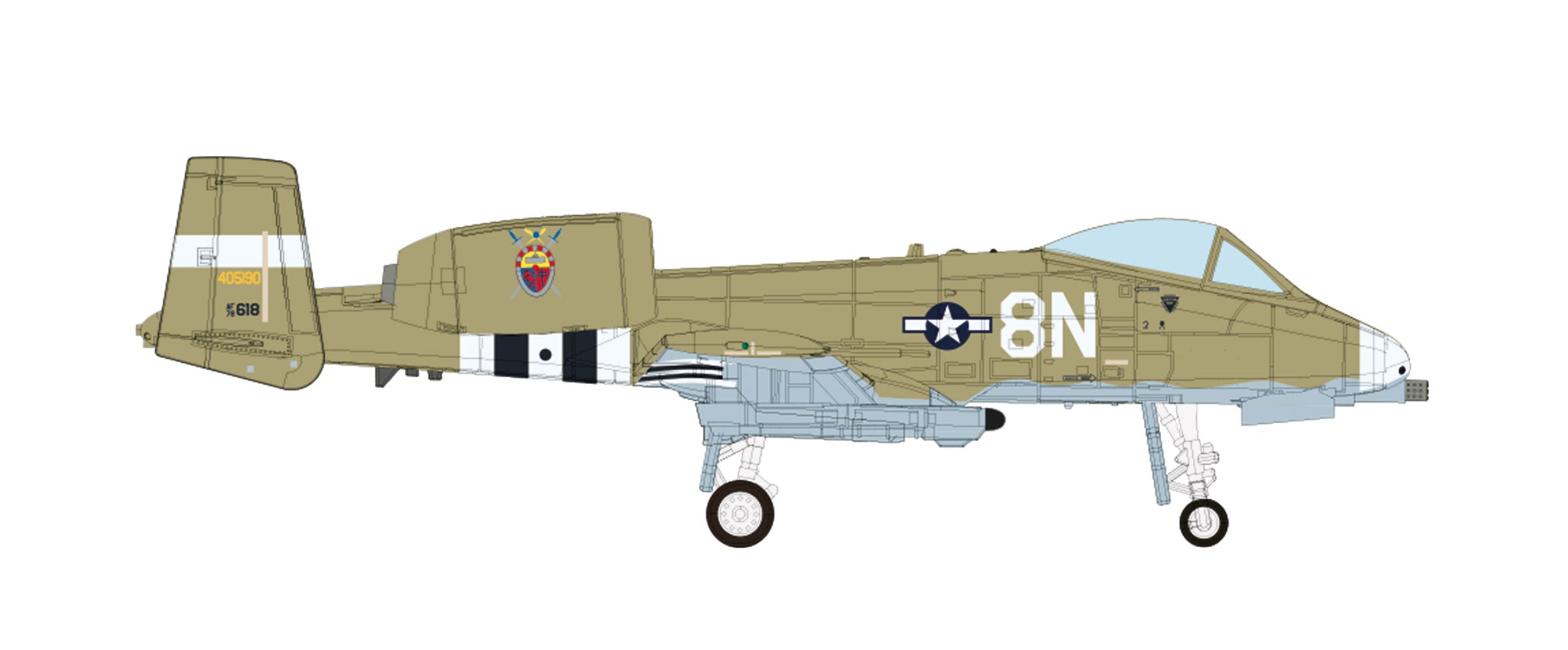 [Pre-order item] A-10C U.S. Air Force Idaho Air National Guard 124th Fighter Wing 190th Fighter Squadron Special Paint "75th Anniversary of Unit Founding" 2021 Gowen Field #78-0618/8N 1/200 [572330]