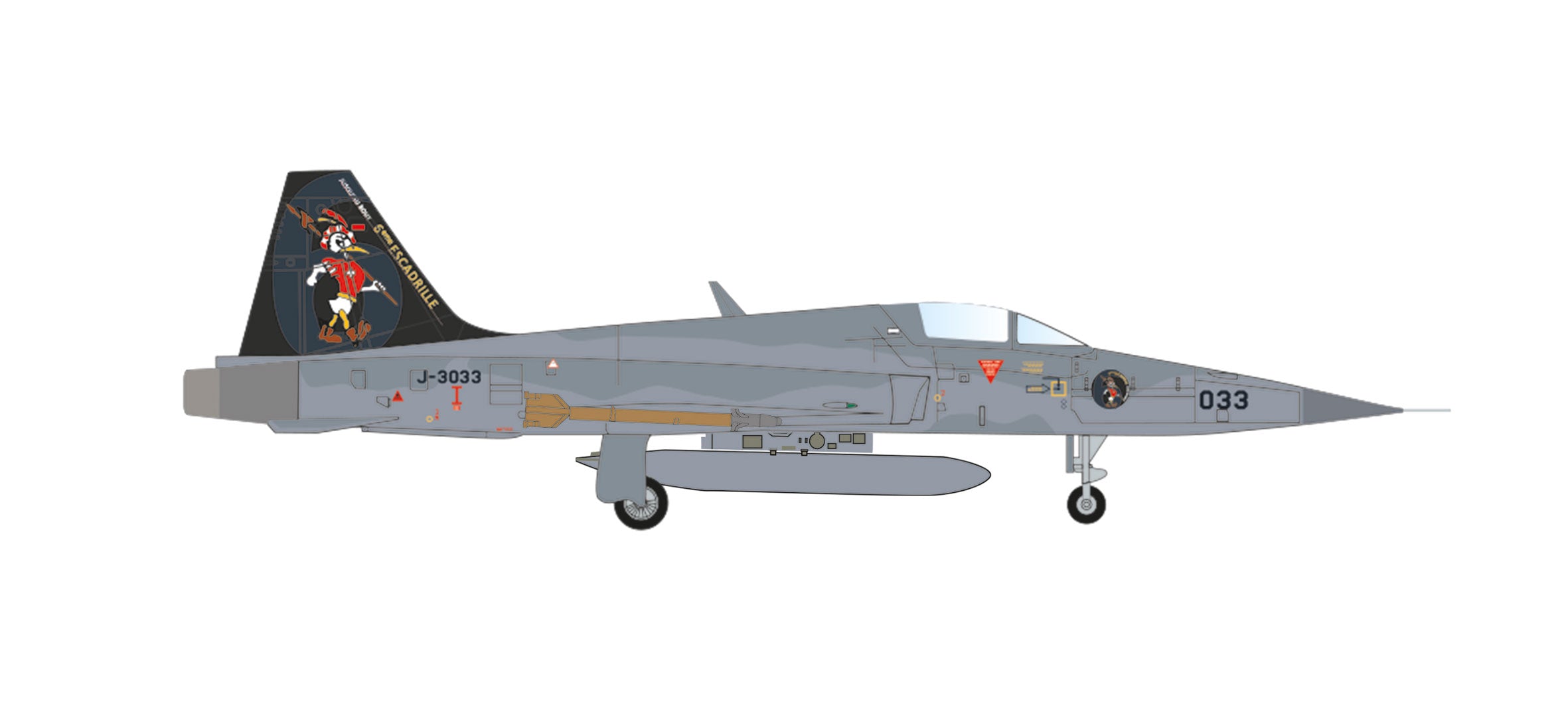 [Pre-order item] F-5E Swiss Air Force 6th Squadron "Dags" Payerne Base J-3033 1/200 [572514]