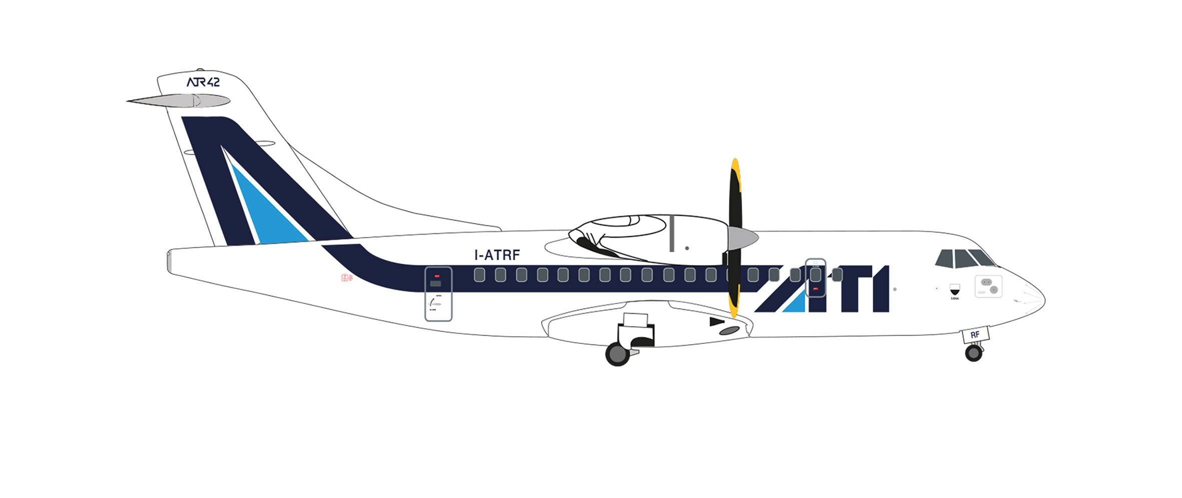 [Pre-order item] ATR-42-300 Aero Trasporti Italiani (ATI) circa 1986 I-ATRF 1/200 [572668]