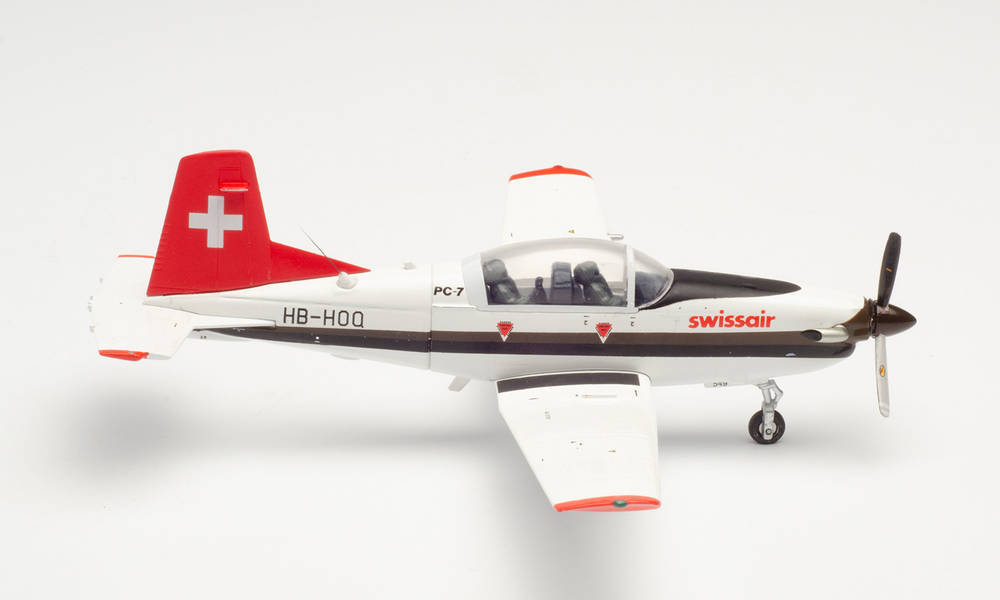 Pilatus PC-7 Turbo Trainer Swissair (Swiss Aviation School) HB-HOQ 1/200 *Made of metal [580656]