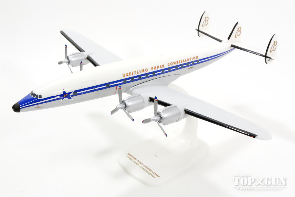 L-1049H Super Constellation Flying League Preservation Aircraft "Breitling" 60th Anniversary Paint (Snap-in Model, Stand Specification, No Landing Gear) HB-RSC 1/125 *Plastic [610155-001]